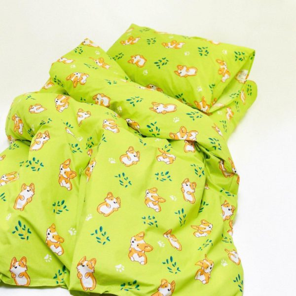 20122z 1 600x600 - Комплект постельного белья детский ранфорс рис. 20122 зеленый