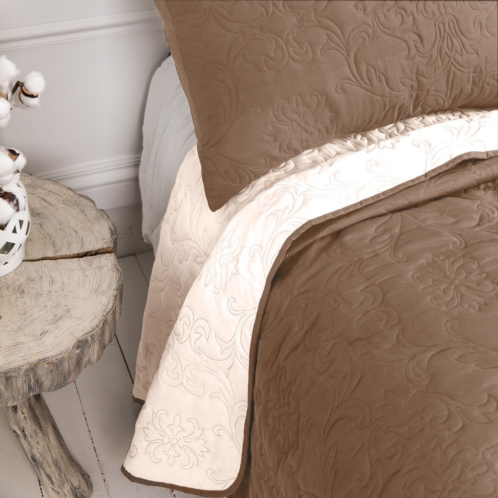 Покрывало стёганое двухстороннее Винтаж Капучино — изображение 4