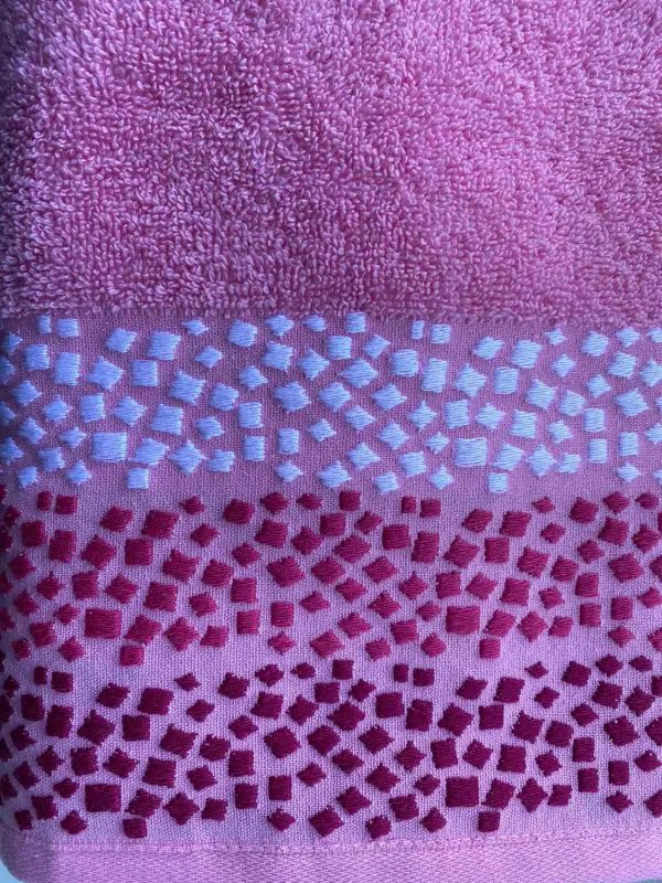 MozaikaR4 600x800 - Рушник махровий "Мозаїка" 70х140 Рожевий