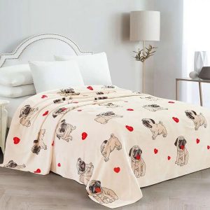 odeyalo iz mikrofibry sofia velsoft mopsiki2 300x300 - Плед мікрофібра велсофт ТМ Софія 150х220 см диз. Мопсики