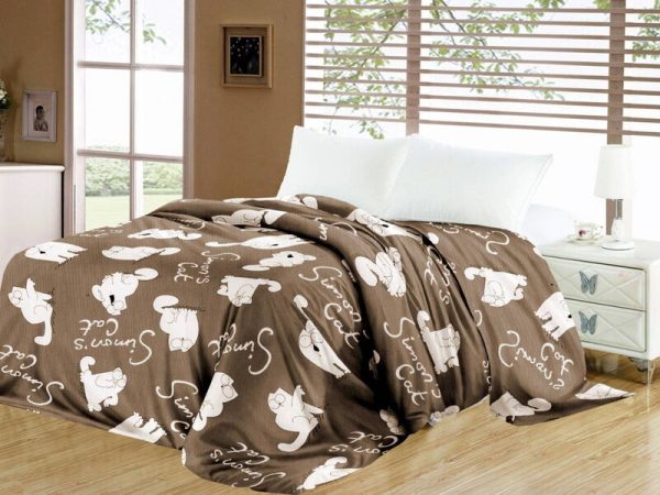 pled sofia velsoft mikrofibra Cat Simon 600x450 - Плед мікрофібра велсофт ТМ Софія 200х220 см диз. Кіт Саймон